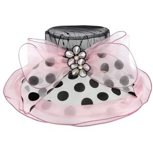 Kentucky Derby Church Brunch Pink Black Hat